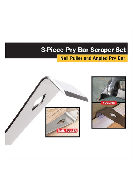 Woodworker&#39;ın Çok Amaçlı Sihri, 10 Inç Paslanmaz Çelik Çarp Barscraper, 3&#39;ü 1 Ahşap Işleme Aracı - Kesme, Vurma Için (Yurt Dışından) fırsatları