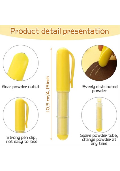 Kumaş Tebeşir Işaretleri, Kapitone ve Dikiş Için Doldurulabilir Tebeşir Kalemleri, Kapitone Tebeşir Işareti, Dikiş Tebeşir (Sarı, B) (Yurt Dışından) fırsatları