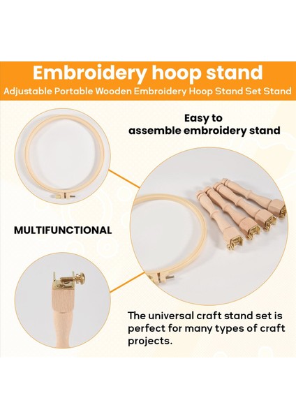 Ayarlanabilir Taşınabilir Ahşap Nakış Çember Stand Stand Stand Iğnesi Çapraz Dikiş Çerçeve Raf Masaüstü Nakış Standı (Yurt Dışından) indirimleri