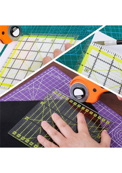 4 Adet Kapitone Cetvel, Kare Kapitone Hükümdarlar Kumaş Kesme Cetvel Akrilik Yorgan Yöneticileri Kaymaz Halkalarla Işaretlemek (Yurt Dışından) modelleri