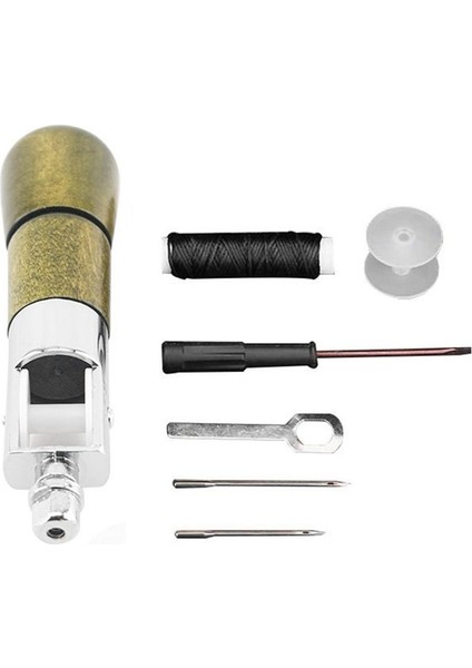 Deri El Dikiş Makinesi Seti Dikiş Makinesi Zanaat Diy Deri Oyma Alet Dikiş Aracı Inek Deri Oyma Aracı (Yurt Dışından)