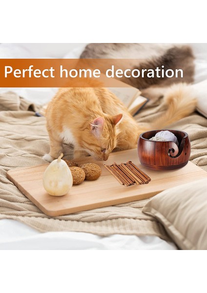 Ahşap Iplik Kasesi, 12 Adet Bambu Tığ Işi Kancalar ile Ahşap Iplik Depolama Kasesi Tığ Işi Dıy El Sanatları Aletleri 2 (Yurt Dışından) fiyatları