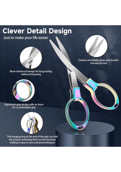 3 Parçalı Rozet Scissss 3 Anahtar, Güvenli Katlanabilir Cep Seyahat Küçük Makas, Seyahat, Ofis, El Sanatları C (Yurt Dışından) modelleri