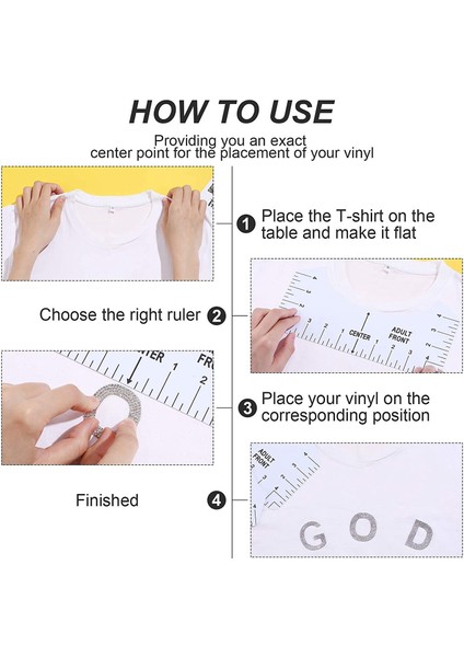 13 Adet T-Shirt Cetvel Kılavuzu Seti, T-Shirt Cetvel Aracı, Heat Press Tişört Merkezi Tasarımı Için Dıy Baskı Yöneticileri (Yurt Dışından) fiyatları