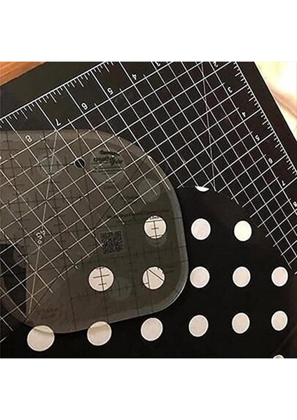Çok Fonksiyonlu Açılı Kesme Cetveli Akrilik Anti-Slip Dikiş Cetveli Yuvarlak Kenar Şablon Cetveli Diy Dikiş Patchwork Cetvel (Yurt Dışından) fiyatları