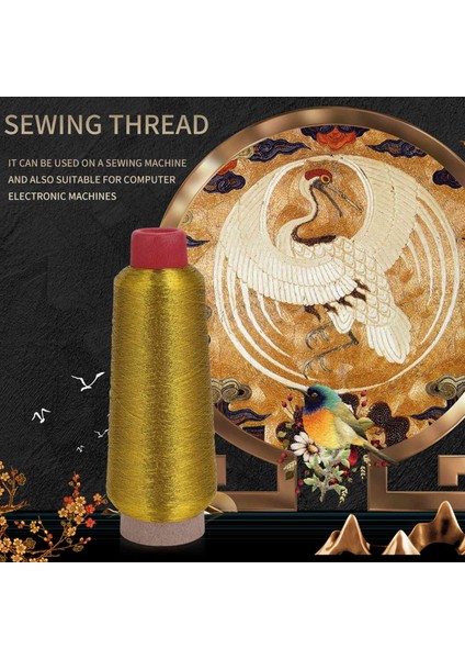 Bilgisayar Çapraz Dikiş Nakış Iplikleri 3000M Dikiş Iplik Çizgisi Tekstil Metalik Iplik Dokuma Nakış Çizgisi Altın (Yurt Dışından) fiyatları