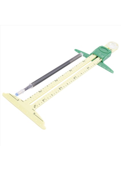4 Renk Kumaş Termal Silme Kalemini Kullanarak T Şeklinde Sürgülü Gösterge Dikiş Ölçümü, 1 Dikiş Cetveli Aletinde 5 (Yurt Dışından)
