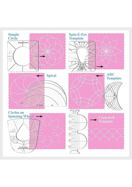 6pcs Patchwork Cetvel Kapitone Araçları Şablonlar Set Dıy Giyim Dikiş Malzemeleri Quilter Cetvel Dikiş Şablon Aracı Dikiş (Yurt Dışından) fiyatları