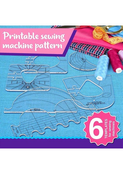 6pcs Patchwork Cetvel Kapitone Araçları Şablonlar Set Dıy Giyim Dikiş Malzemeleri Quilter Cetvel Dikiş Şablon Aracı Dikiş (Yurt Dışından) indirimleri