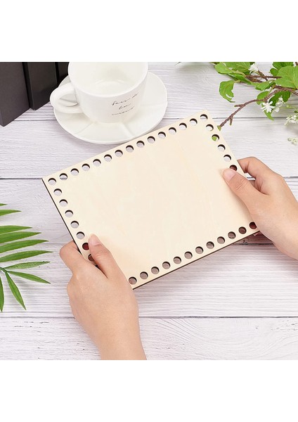 7.8x5.9 Inç Doğal Ahşap Sepet Tabanı, Dikdörtgen Boş Tığ Işi Sepet Ahşap Taban Dıy Sepet Dokuma Malzemeleri (Yurt Dışından) modelleri