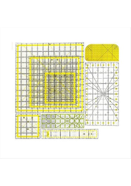 Kapitone Hükümdarları, Cetvel Kapitone Şablonları, Kapitone Hükümdarlar Akrilik Yöneticiler Kumaş Kesme Cetveli Kaymaz Halkalarla (Yurt Dışından)