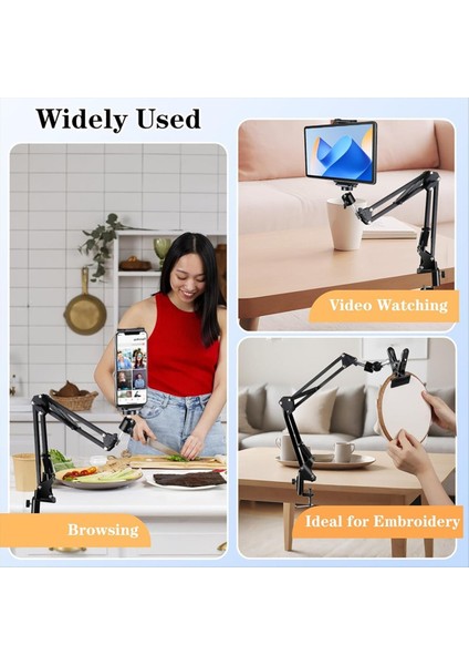 El Işi Için Ayarlanabilir Nakış Çember Tutucu, 360 ° Döndürülebilir, 3&#39;ü 1 Arada Çember/tablet/telefon Tutucu Masaüstü Stand Stand (Yurt Dışından) fırsatları