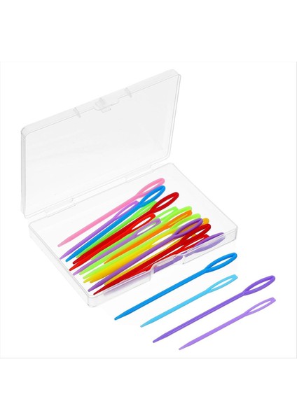 100PCS Plastik Iğne Ipliği Büyük Göz 2 Farklı Boyutta Iplik Dikiş Iğneleri 2.76 ve 3,54 Inç Renkli Güvenlik Bağsı Iğnesi (Yurt Dışından)
