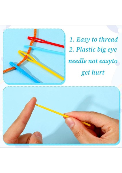 100PCS Plastik Iğne Ipliği Büyük Göz 2 Farklı Boyutta Iplik Dikiş Iğneleri 2.76 ve 3,54 Inç Renkli Güvenlik Bağsı Iğnesi (Yurt Dışından) indirimleri