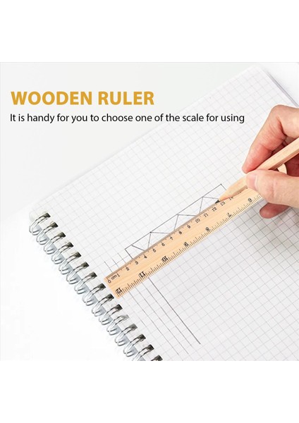 12 x Ahşap Cetvel Öğrenci Yöneticiler Ahşap Okul Cetvelleri Ofis Cetveli Ölçüm Cetvel, 2 Ölçek (12 Inç ve 30 Cm) (Yurt Dışından) indirimleri