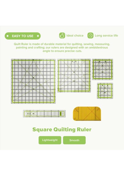 6 Adet Kapitone Cetvel Kare Akrilik Kapitone Cetvel Kumaş Kesme Cetveli Şeffaf Işaretleyici Akrilik Ütüleme Cetveli (Yurt Dışından) indirimleri