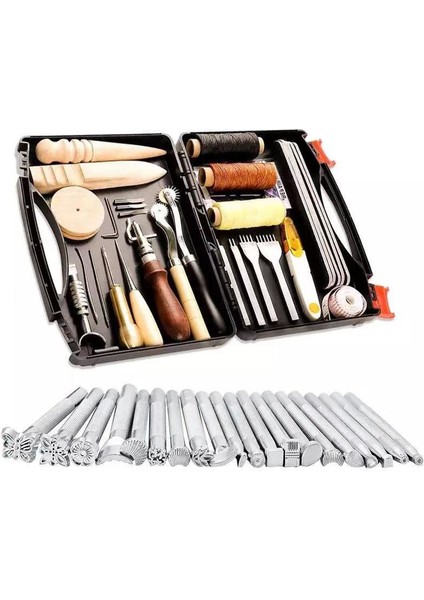Deri Çalışma Aletleri ve Malzemeleri Alet Kutusu Dikiş Için Kesip Kesme Dikiş Deri Zanaat Yapımı (Yurt Dışından)
