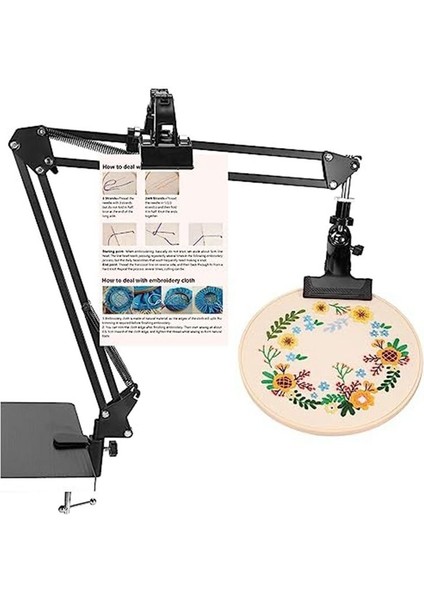 Nakış Çemberi Tutucu, Talimat Sahibi ile Ayarlanabilir Nakış Çember Tutucu, Çapraz Stitchand Nakış Projeleri (Yurt Dışından)