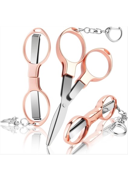3 Parçalı Rozet Scissss 3 Anahtar, Güvenli Katlanabilir Cep Seyahat Küçük Makas, Seyahat, Ofis, El Sanatları B B (Yurt Dışından)