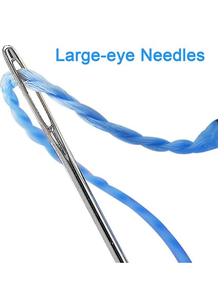 30PCS Büyük Göz Dikiş Keskin Kalın Iğneler, 5 Boyutta Paslanmaz Çelik Dikiş Iğneleri, Nakış ve El Dikişi Için (Yurt Dışından) fırsatları