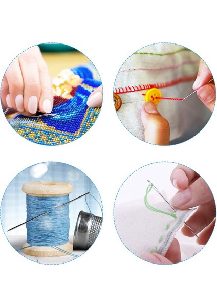 30PCS Büyük Göz Dikiş Keskin Kalın Iğneler, 5 Boyutta Paslanmaz Çelik Dikiş Iğneleri, Nakış ve El Dikişi Için (Yurt Dışından) indirimleri