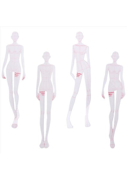 Moda Illüstrasyon Yöneticileri Çizim Şablonları Cetvel Dikiş Insansı Desenler Tasarım Giyim Ölçüm, Tip A Tip (Yurt Dışından) fiyatları