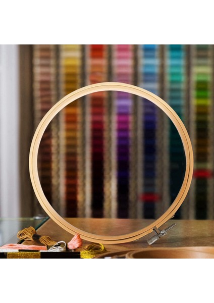 12 parça 7 inç ahşap nakış çemberleri toplu bambu daire çapraz dikiş çember yuvarlak halka sanat zanaat kullanışlı dikiş (Yurt Dışından) fiyatları