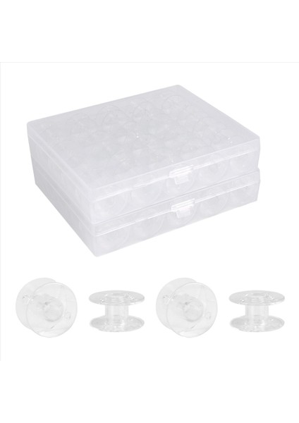 Kardeş Şarkıcı Janome Kenmore Için Kasa ile 50 Adet Dikiş Makinesi Bobinleri (Yurt Dışından)
