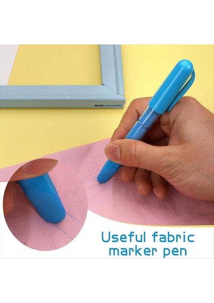 Kumaş Tebeşir Belirteçleri, Kapitone ve Dikiş Için Doldurulabilir Tebeşir Kalemleri, Kapitone Tebeşir Işareti, Dikiş Tebeşir (Mavi+Beyaz, A) (Yurt Dışından) fırsatları