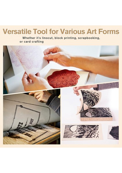 2 Paket Bara Baskı Yapımı Için, Konforlu Kullanım Için, Blok Baskı, Linocut, Üretim, Scrapbooking Için Ideal (Yurt Dışından) fırsatları