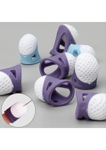 20PCS Dikiş Yüksük Silikon Dikiş Parmak Uçları Kayma Önleyici Parmak Kapağı Oyuk Koruyucu Kollu Dıy El Dikiş Aletleri (Yurt Dışından) fırsatları