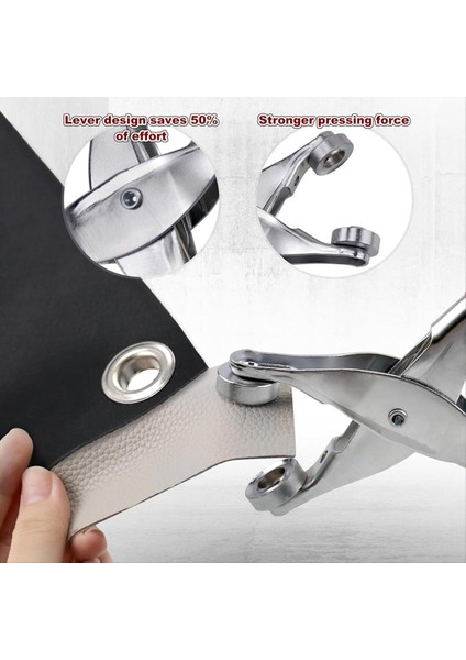 1/2 Inç Grommet Tool Kit, Grommet Kit, Deri, Kemerler, Ayakkabılar, Kumaş Için 200 Gümüş Metal Gezili Deri Punch Pense (Yurt Dışından) modelleri