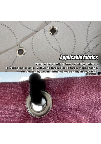 1/2 Inç Grommet Tool Kit, Grommet Kit, Deri, Kemerler, Ayakkabılar, Kumaş Için 200 Gümüş Metal Gezili Deri Punch Pense (Yurt Dışından) indirimleri