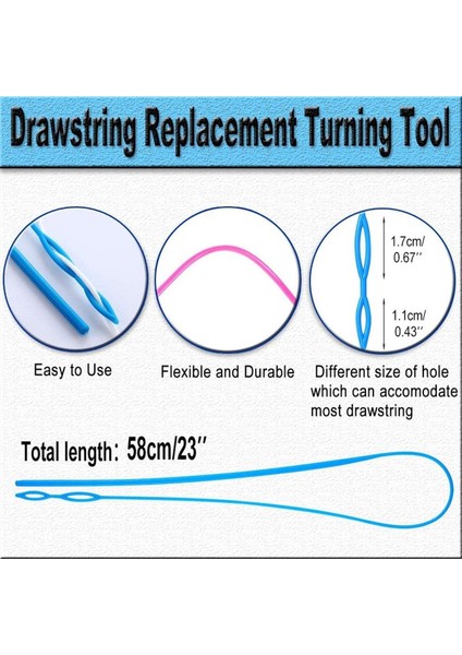 Drawstring Threader Değiştirme Seti Dikiş Hızlı Dönüş Kumaş Diş Taşımacıları Kumaş Dıy Örme Aksesuarları Için El Yapımı (Yurt Dışından) fiyatları