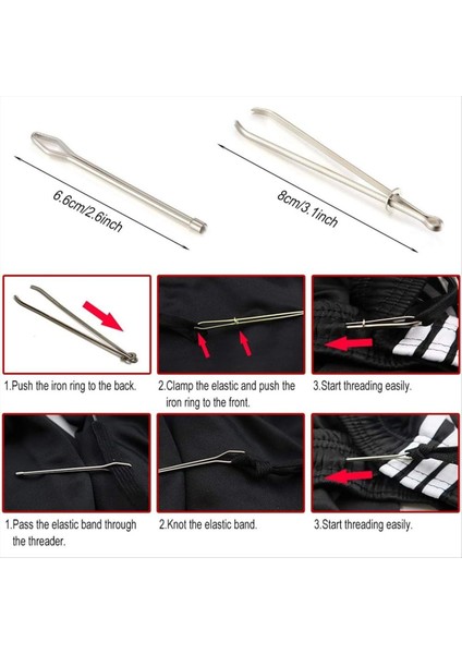 Drawstring Threader Değiştirme Seti Dikiş Hızlı Dönüş Kumaş Diş Taşımacıları Kumaş Dıy Örme Aksesuarları Için El Yapımı (Yurt Dışından) modelleri