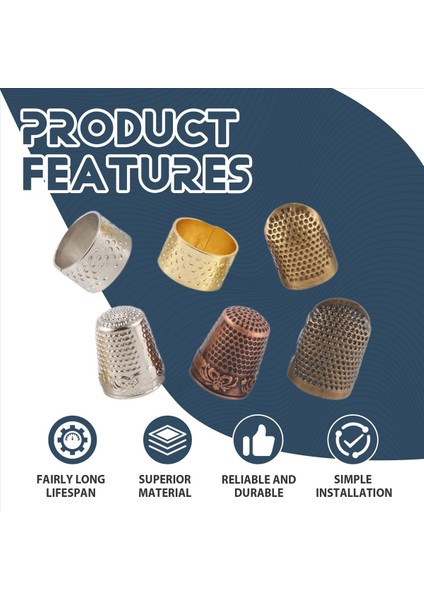 6 Adet Dikiş Yükseği Parmak Koruyucusu, Ayarlanabilir Metal Parmak Kalkanı Koruyucusu Dikiş Nakış Iğnesi (Yurt Dışından) fırsatları