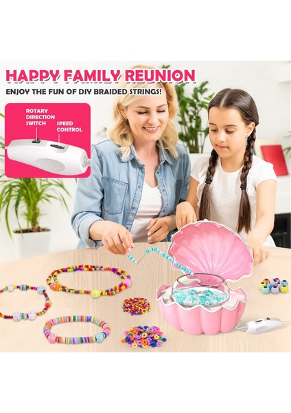 Boncuk Stringing Machine Spinner, Iğne ve Iplik Bilezikleri ile Kız Clay Electric Için Yapma (Yurt Dışından) modelleri