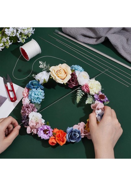 Lei Yapma Kiti Uzun Dikiş Ne Iğneler-Beyaz Kablo Mezuniyet Partisi Malzemeleri Çiçek Çelenk Bakımı Aksesuar B (Yurt Dışından) fırsatları