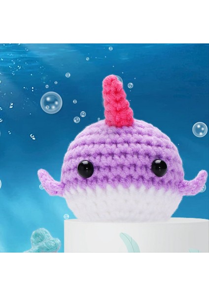 Dıy Balina Tığ Işi Kiti Iplik Iğneleri Peluş Bebek Kolay (Mor) (Yurt Dışından) fiyatları