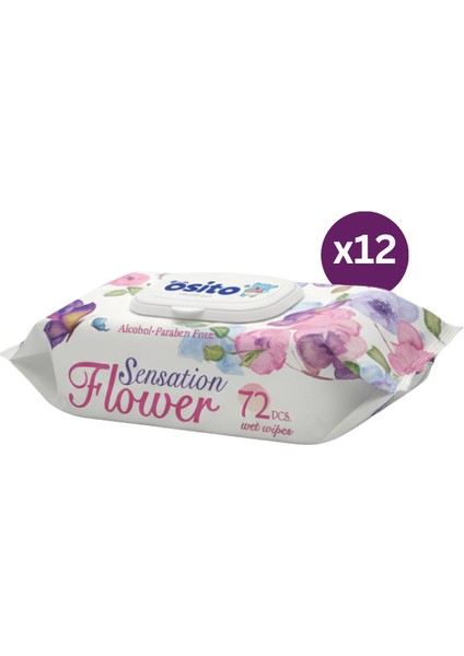 Çiçek Ferahlığı Islak Mendil (12 x 72) 864 Yaprak