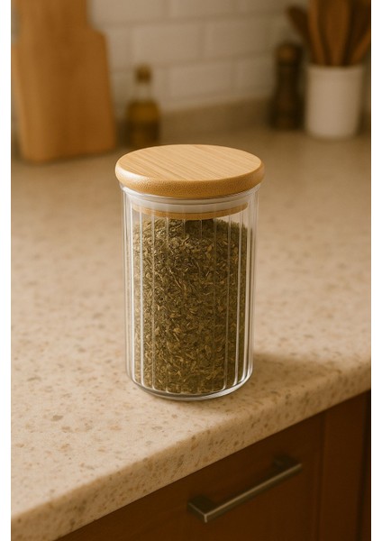 5'li Bambu Kapaklı Cam Baharatlık Seti - 150 ml | Mutfak Düzenleyici Vakumlu Kavanoz Takımı fiyatları