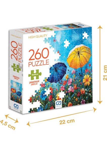 Şemsiyeler - 260 Parçalı Puzzle