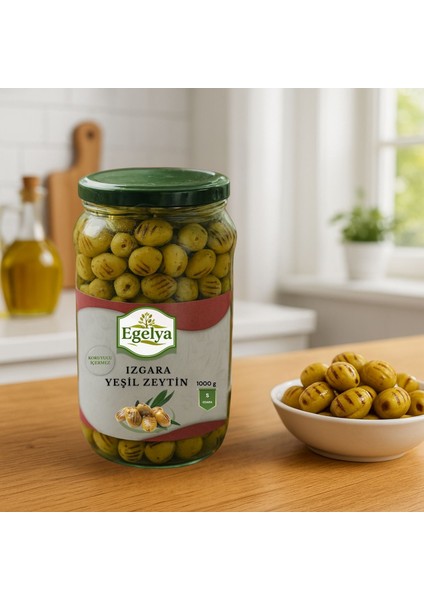 Izgara Yeşil Zeytin 1 kg – Doğal, Katkısız, Koruyucusuz fiyatları