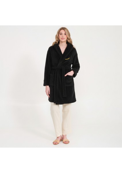 Kadın Welsoft Şal Yaka Polar Sabahlık