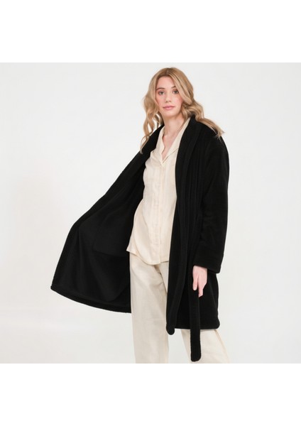Kadın Welsoft Şal Yaka Polar Sabahlık modelleri