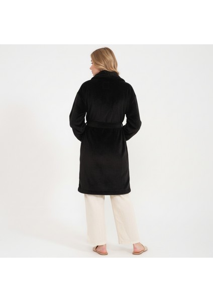 Kadın Welsoft Şal Yaka Polar Sabahlık
