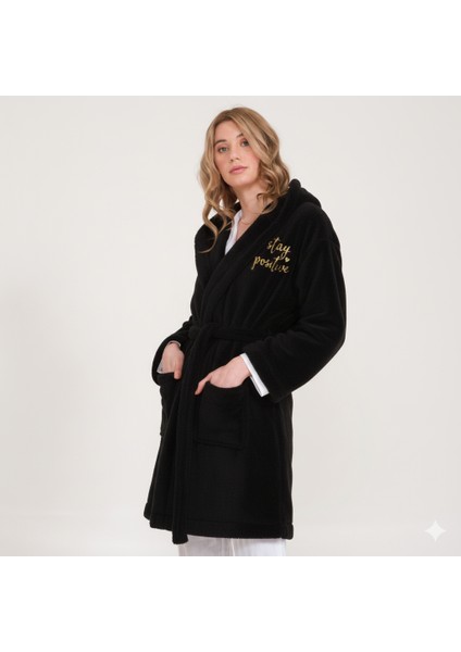 Welsoft Kapüşonlu Peluş Kadın Sabahlık fiyatları