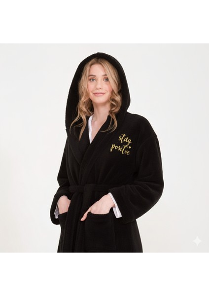 Welsoft Kapüşonlu Peluş Kadın Sabahlık indirimleri