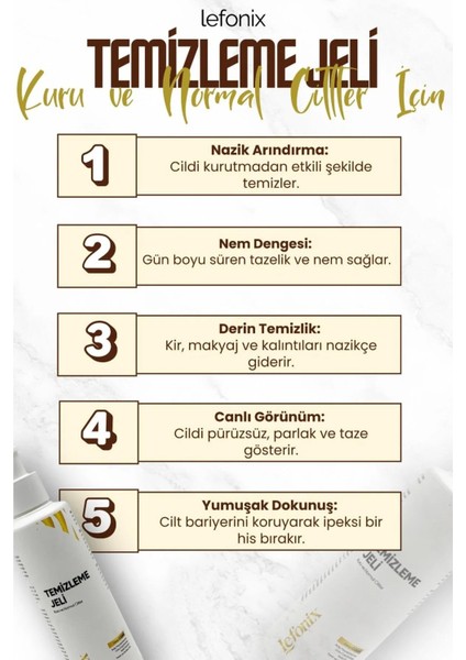 Spf 50+ Güneş Kremi 50 Ml+Lefonix Kuru ve Normal Ciltler Için Temizleme Jeli 150 ml indirimleri