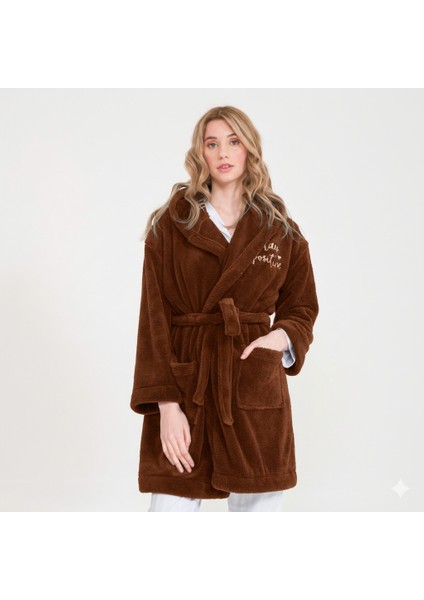 Welsoft Kapüşonlu Peluş Kadın Sabahlık fiyatları